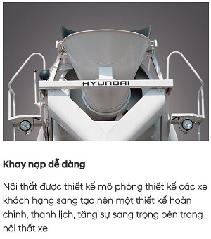 Khay nap xe tron be tong hyundai hd270